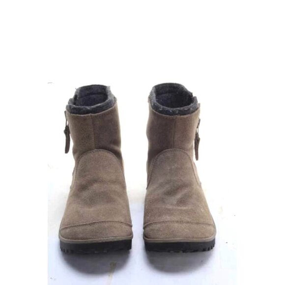 SOREL meadow side zip ankle boots waterproof suede womens winter shoes sz 6 - Picture 4 of 11